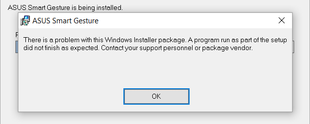 windows installer package problem